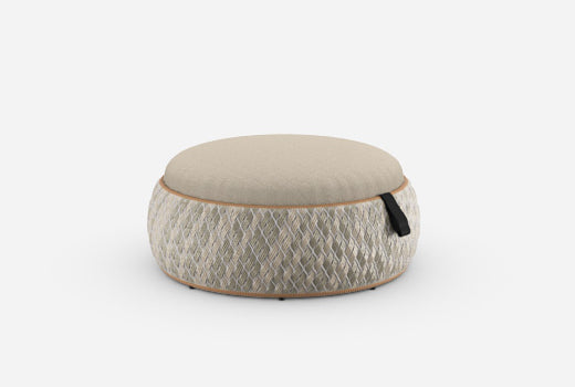 DEDON DALA Hocker groß, inkl. Dry+ Plush Sitzkissen