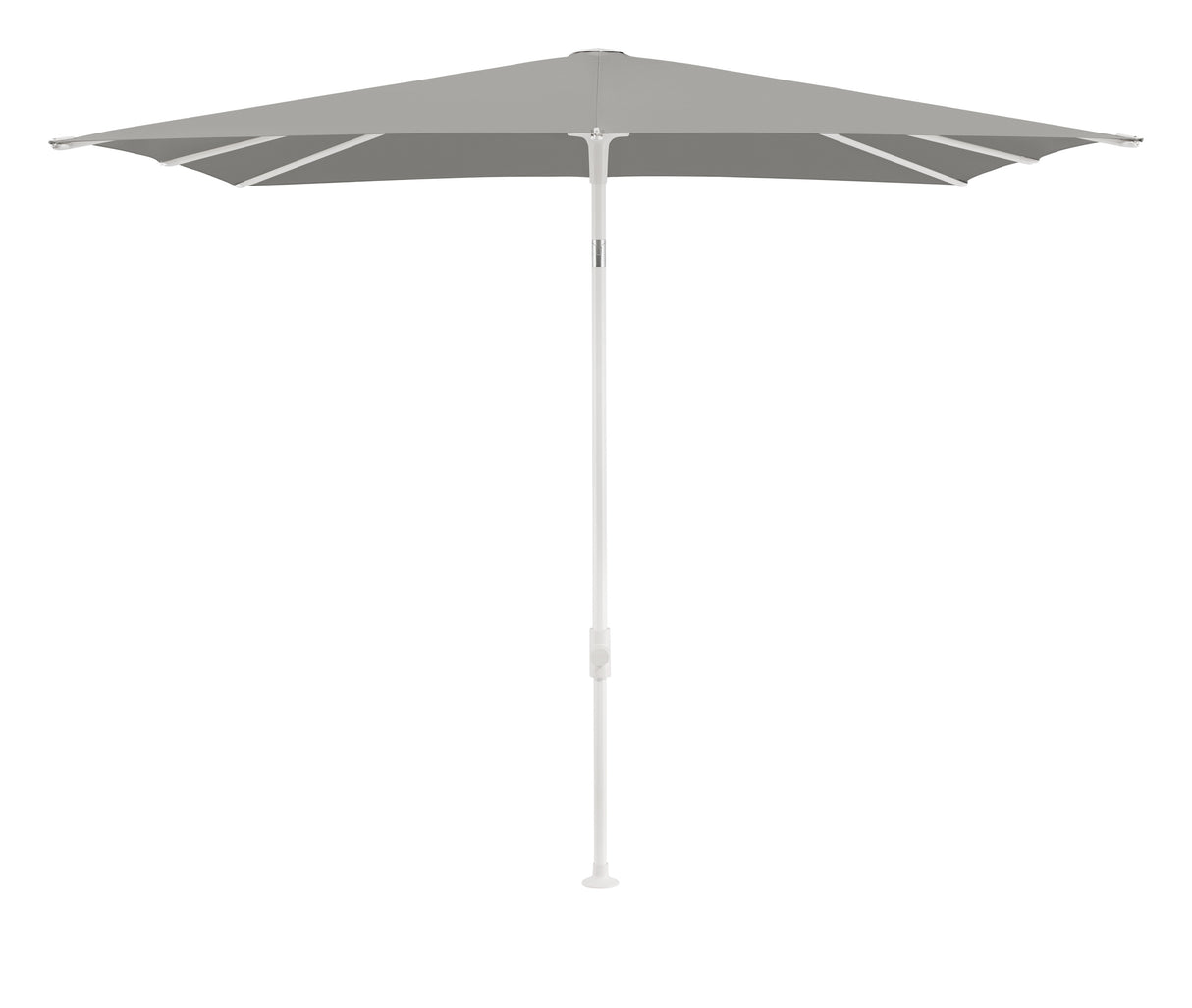 Glatz SMART Sonnenschirm matt weiß pulverbeschichtet - quadratisch