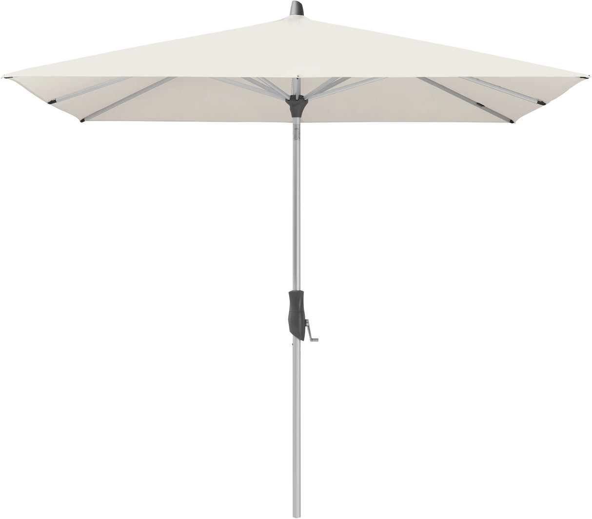 Glatz ALU-TWIST Sonnenschirm, Gestell Aluminium natureloxiert - quadratisch