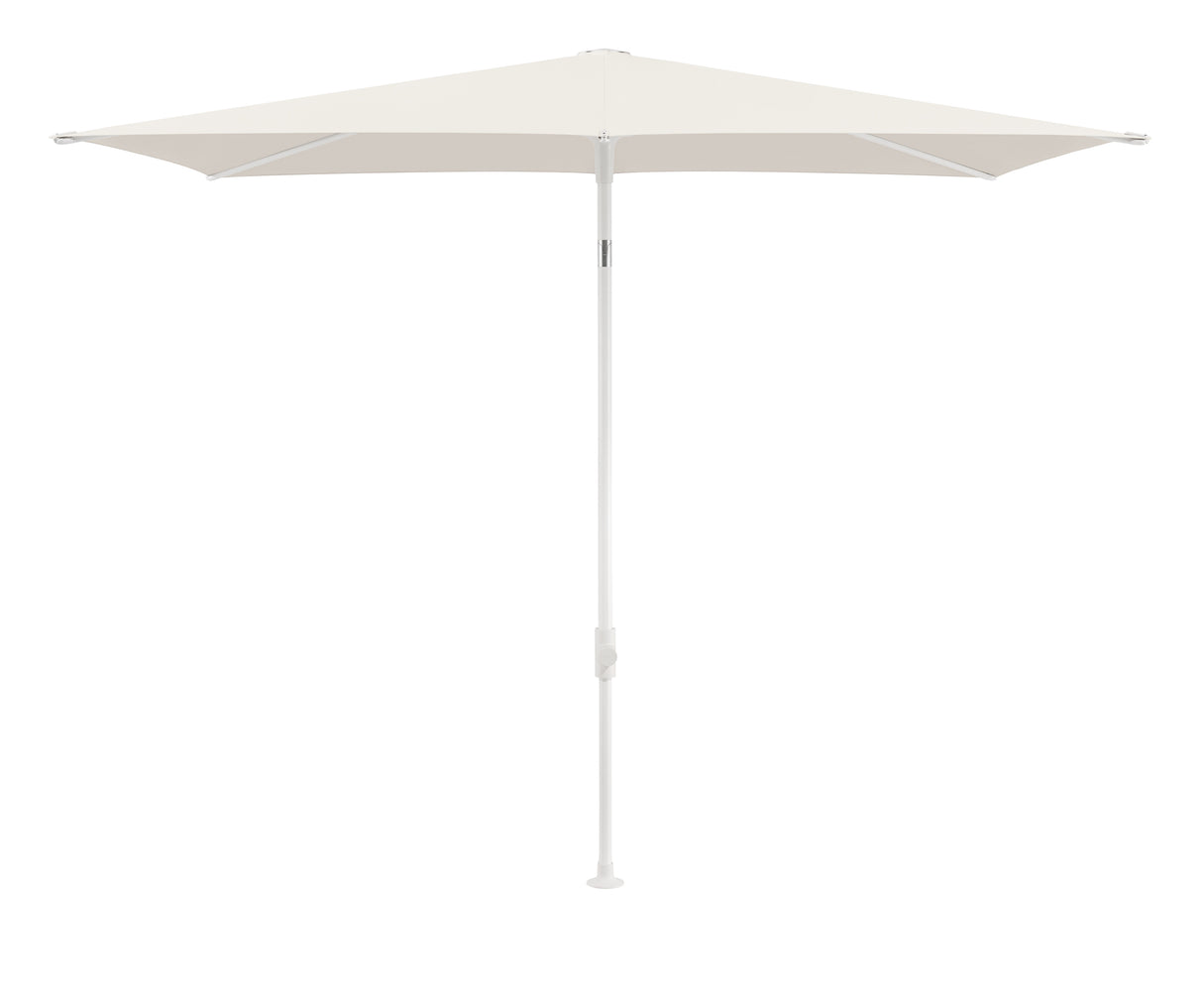 Glatz TWIST Sonnenschirm matt weiß pulverbeschichtet - rechteckig