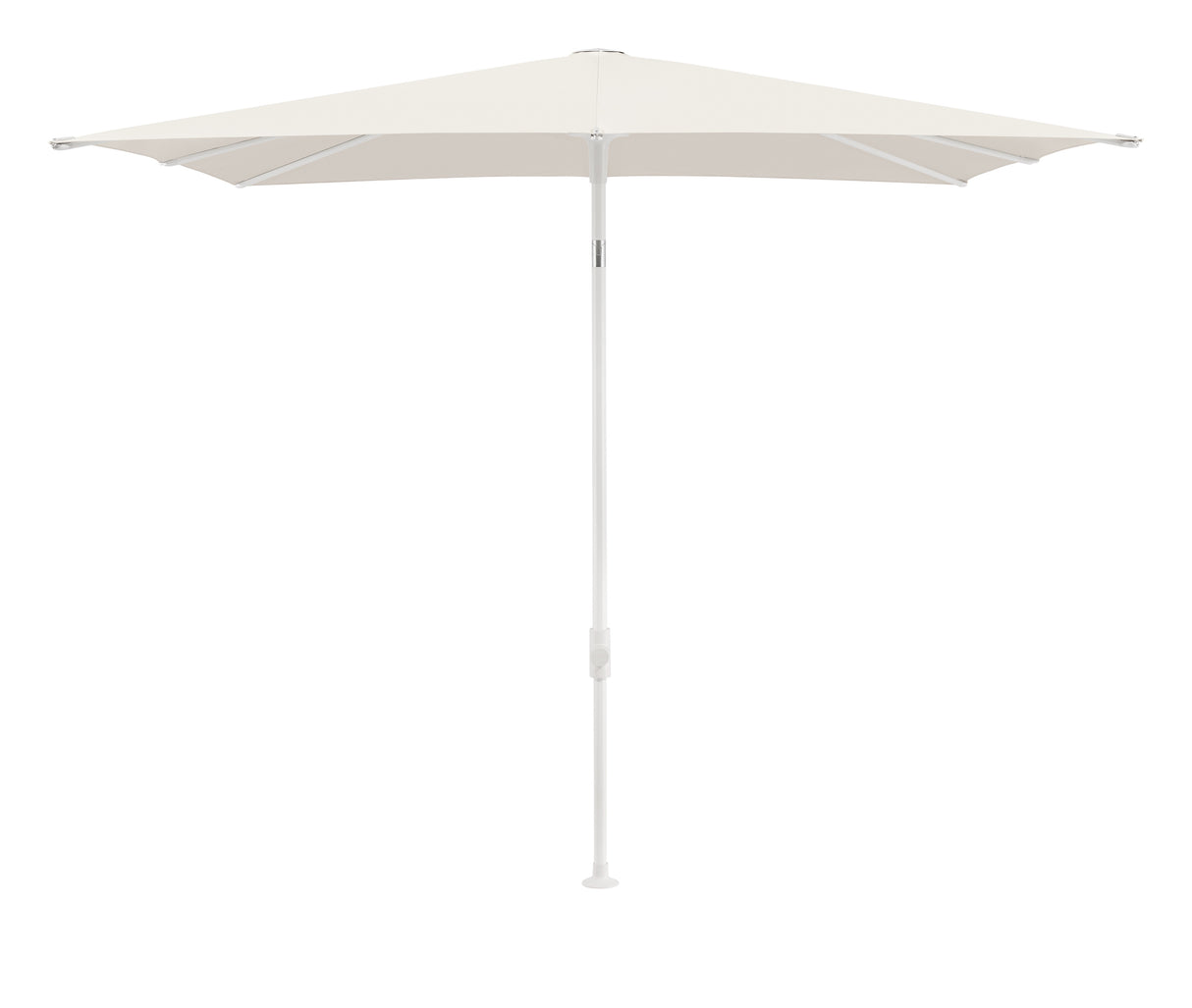 Glatz SMART Sonnenschirm matt weiß pulverbeschichtet - quadratisch