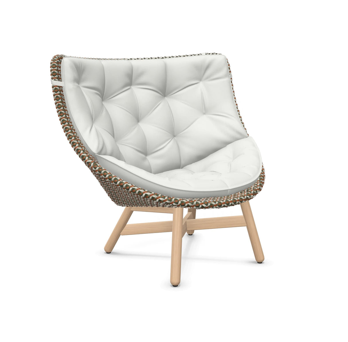 DEDON MBRACE Hochlehner Teak Gestell - Geflecht Chestnut