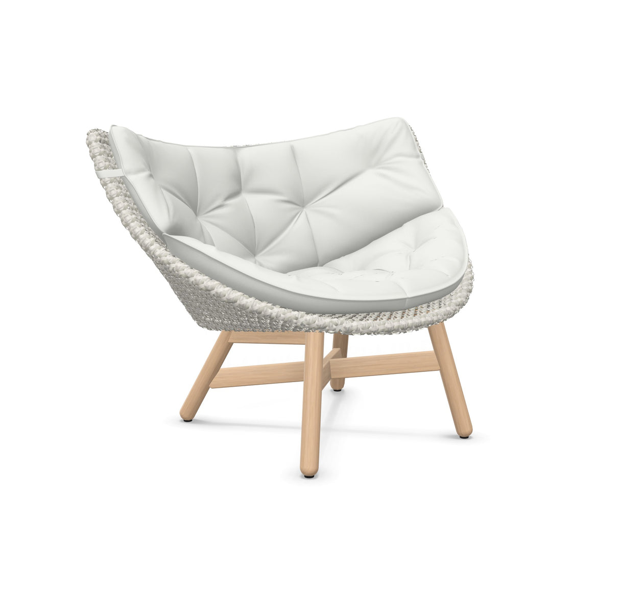 DEDON MBRACE Lounge Sessel Teak Gestell - Geflecht Sea Salt