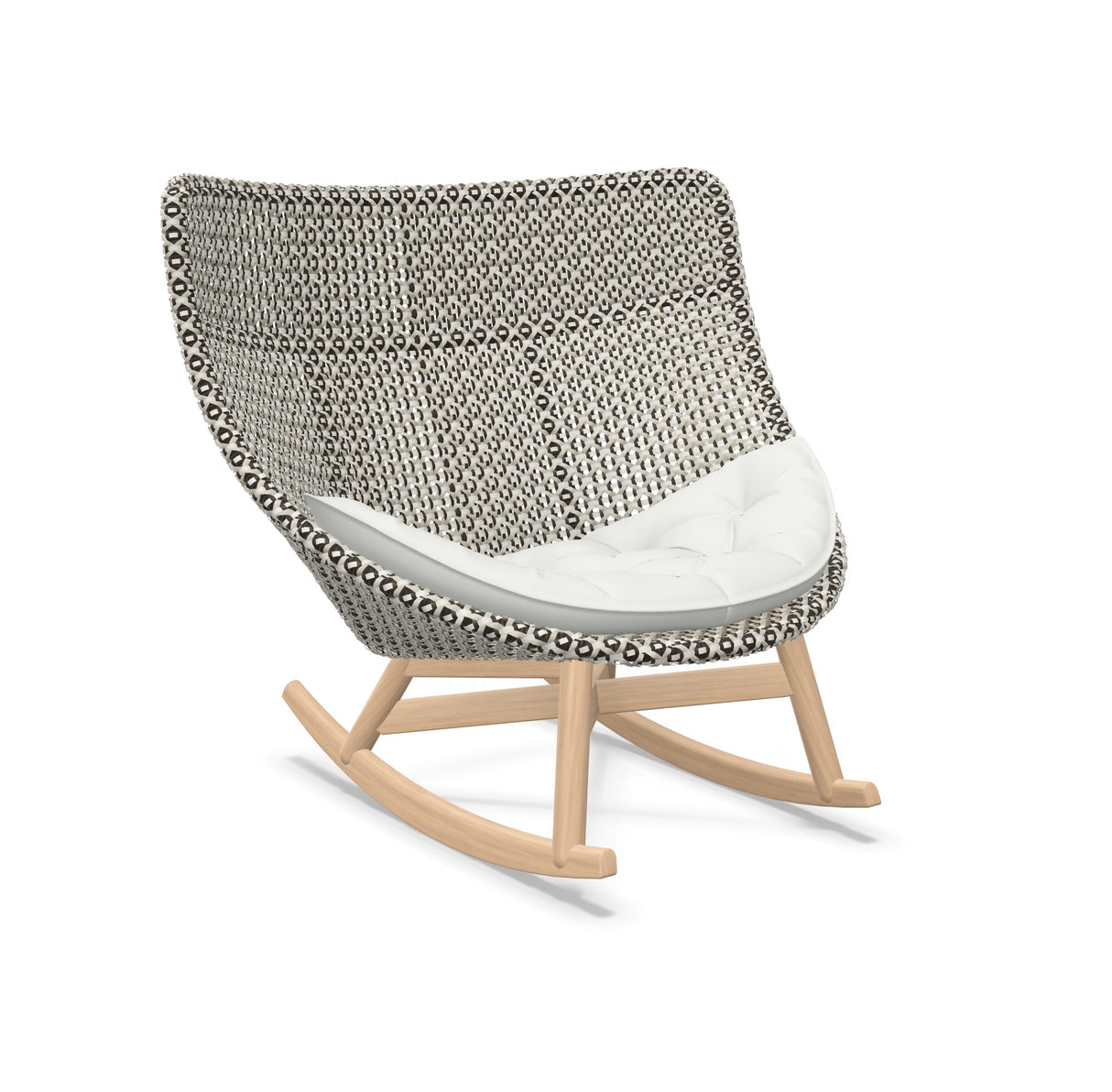 DEDON MBRACE Schaukelstuhl Teak Gestell - Geflecht Pepper