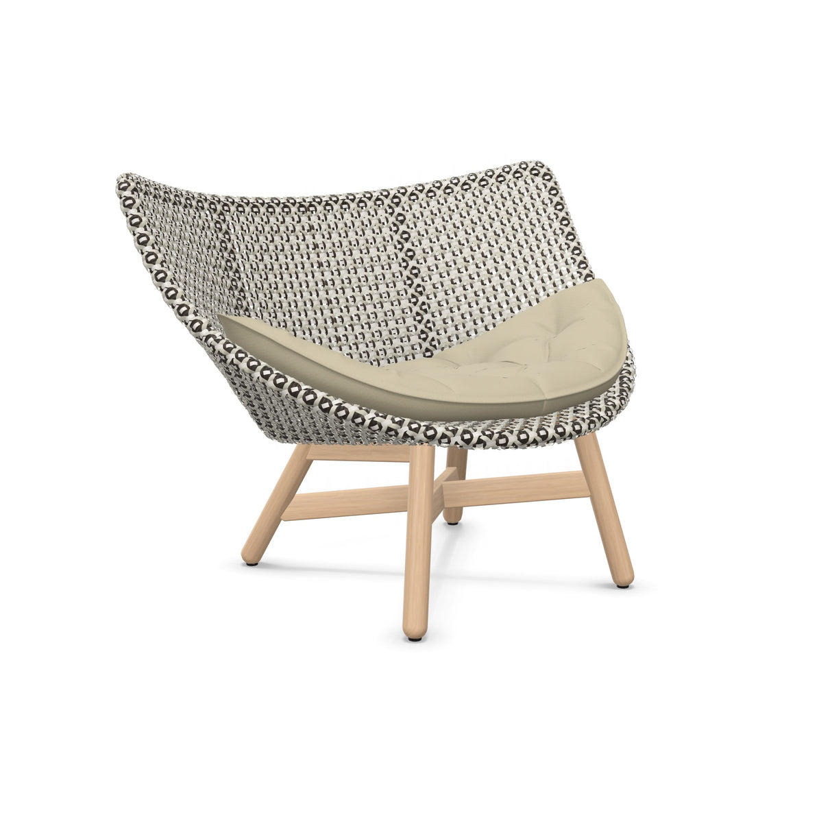 DEDON MBRACE Lounge Sessel Teak Gestell - Geflecht Pepper