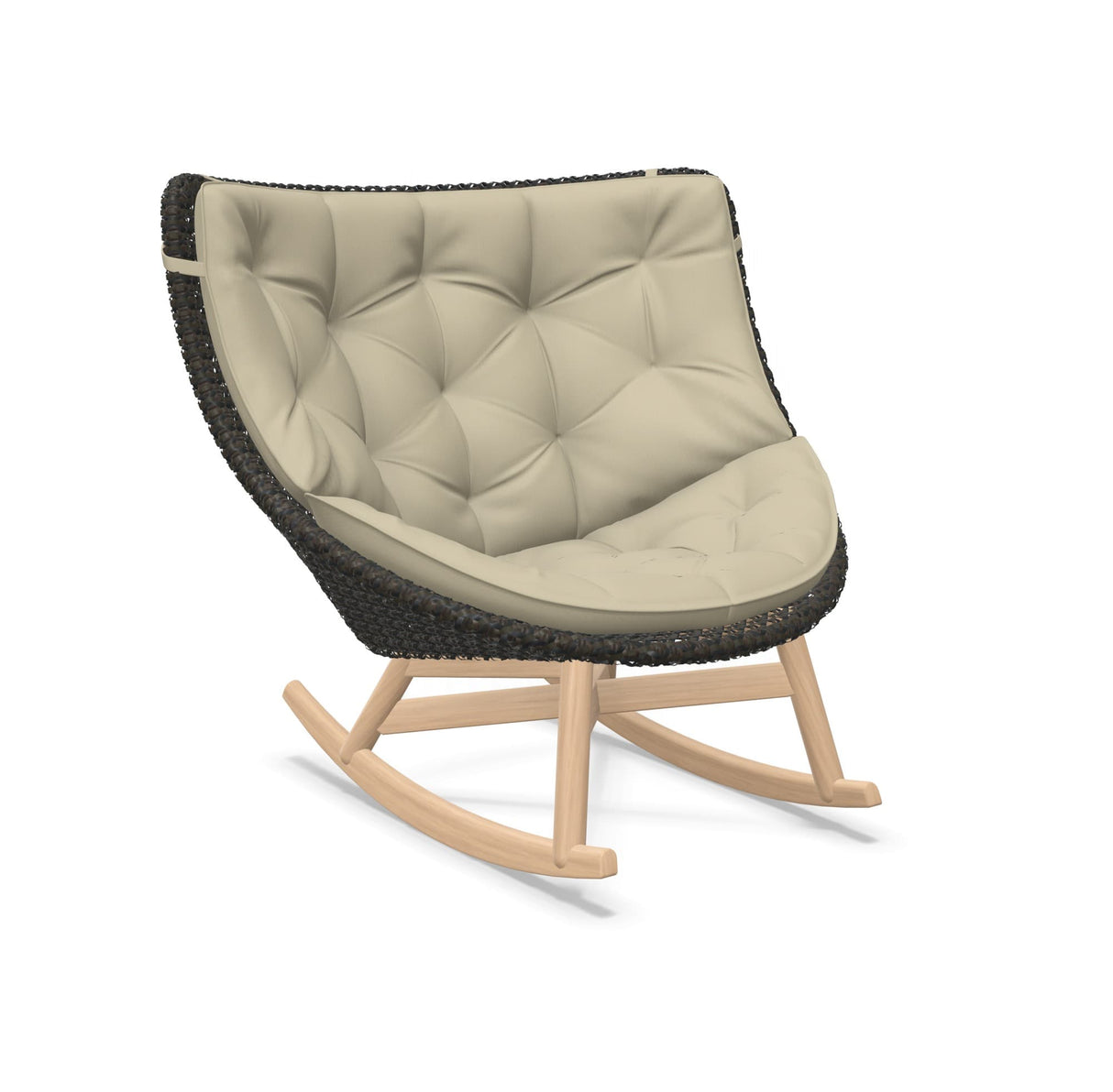 DEDON MBRACE Schaukelstuhl Teak Gestell - Geflecht Arabica