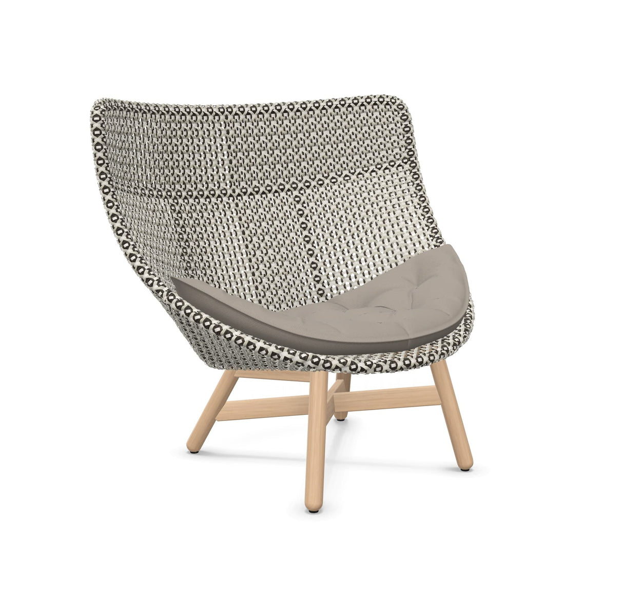 DEDON MBRACE Hochlehner Teak Gestell - Geflecht Pepper