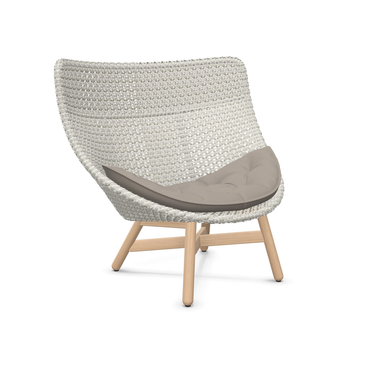 DEDON MBRACE Hochlehner Teak Gestell - Geflecht Sea Salt