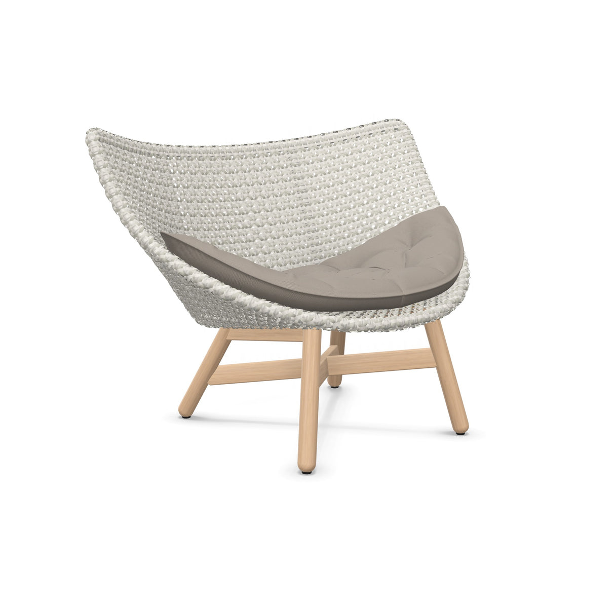 DEDON MBRACE Lounge Sessel Teak Gestell - Geflecht Sea Salt