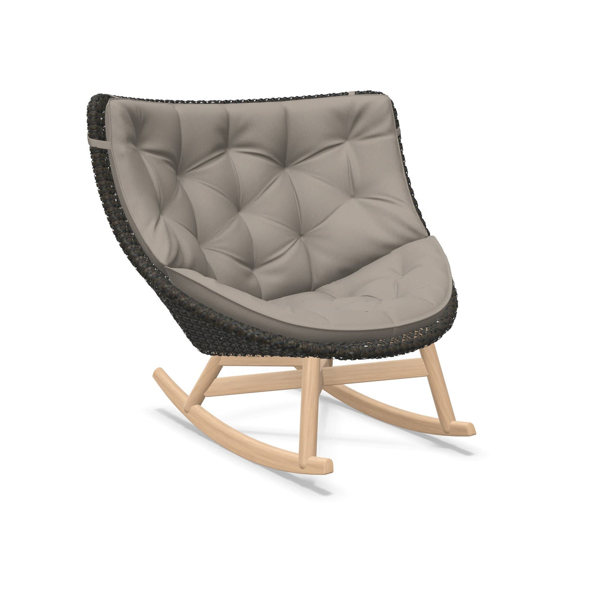 DEDON MBRACE Schaukelstuhl Teak Gestell - Geflecht Arabica