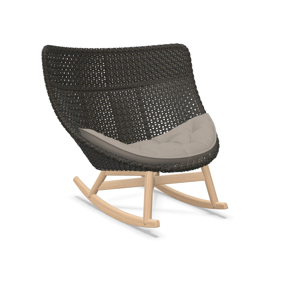 DEDON MBRACE Schaukelstuhl Teak Gestell - Geflecht Arabica