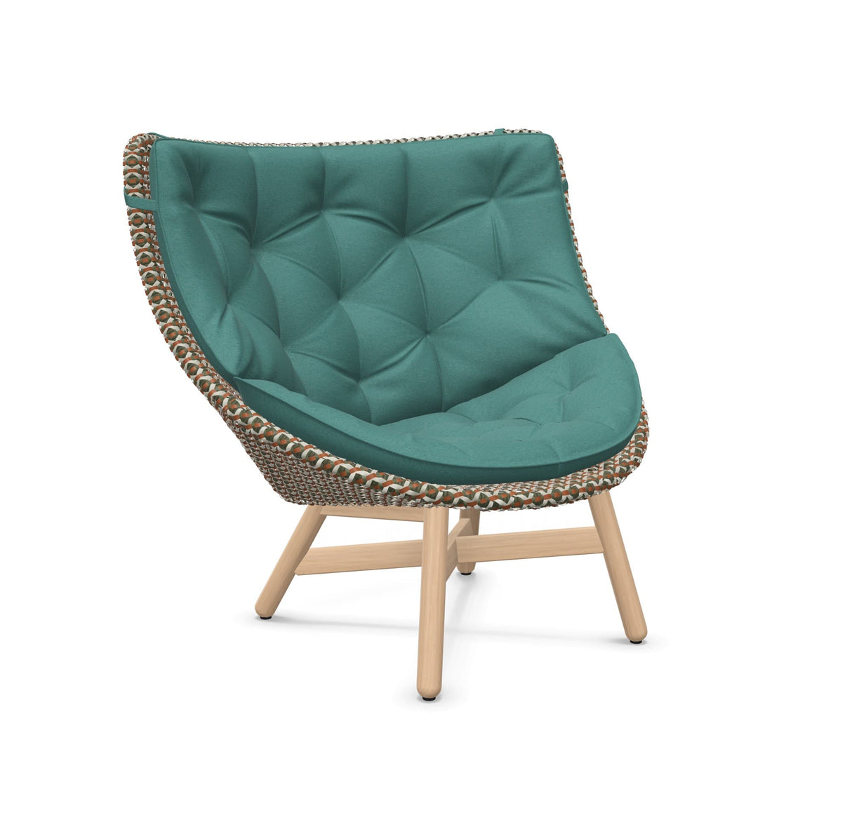 DEDON MBRACE Hochlehner Teak Gestell - Geflecht Chestnut