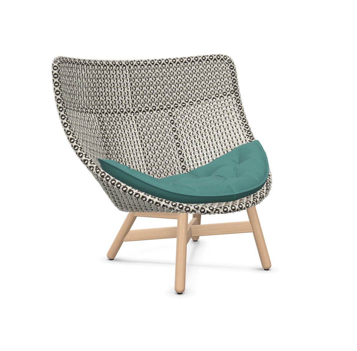 DEDON MBRACE Hochlehner Teak Gestell - Geflecht Pepper