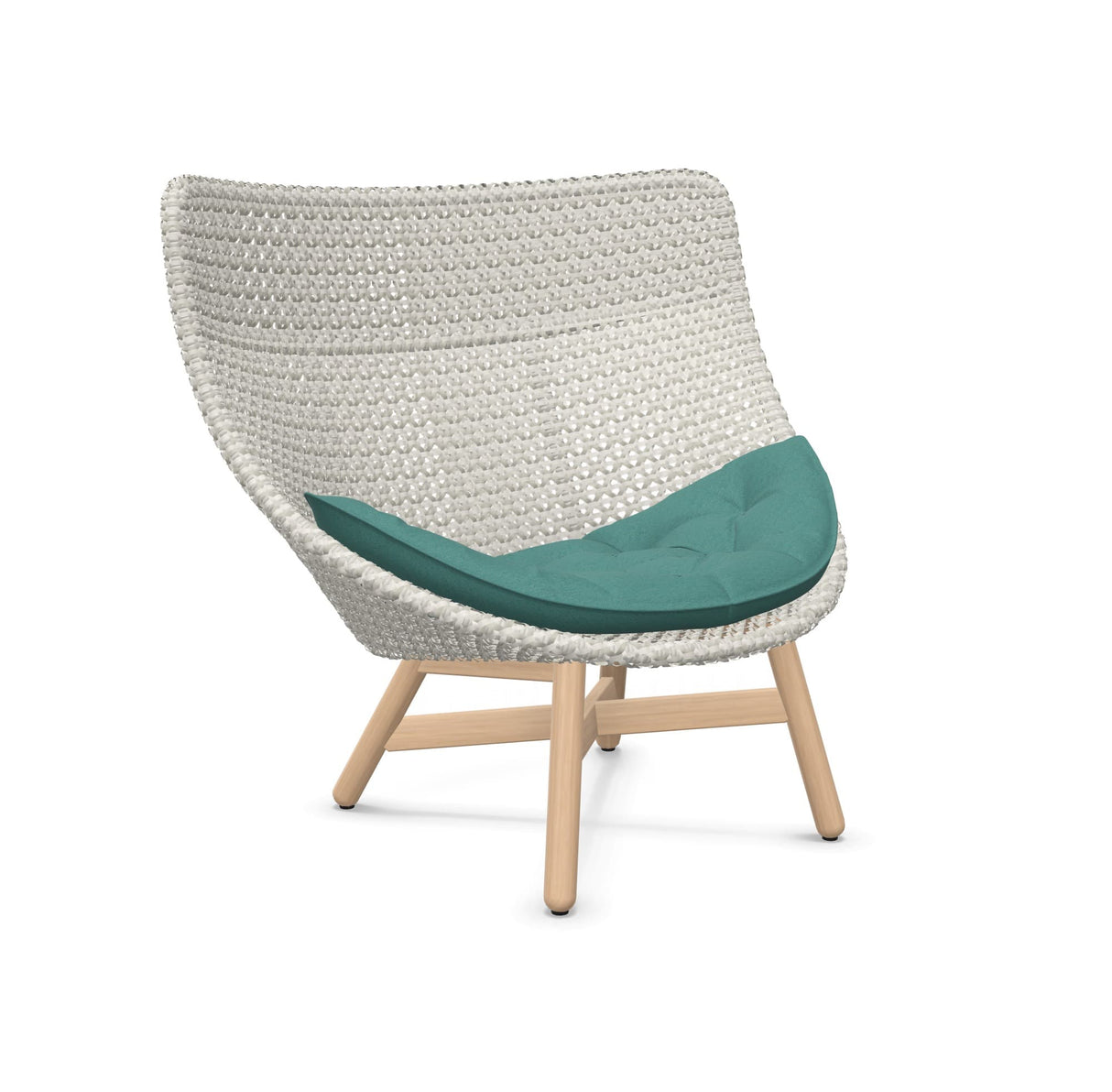 DEDON MBRACE Hochlehner Teak Gestell - Geflecht Sea Salt