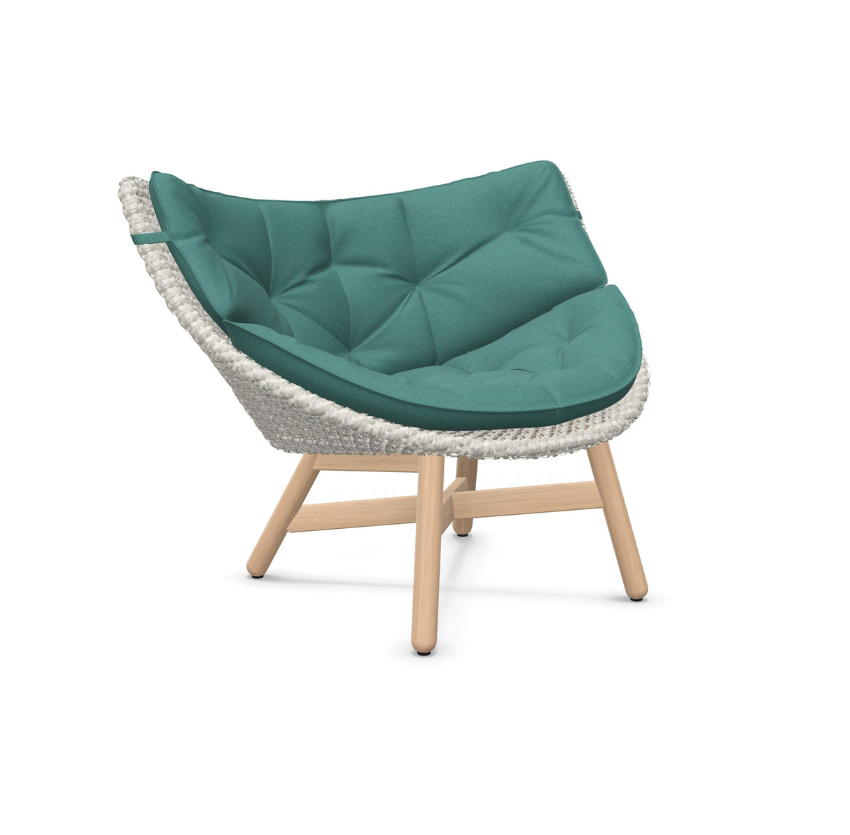 DEDON MBRACE Lounge Sessel Teak Gestell - Geflecht Sea Salt