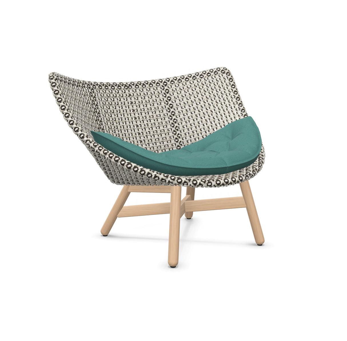 DEDON MBRACE Lounge Sessel Teak Gestell - Geflecht Pepper