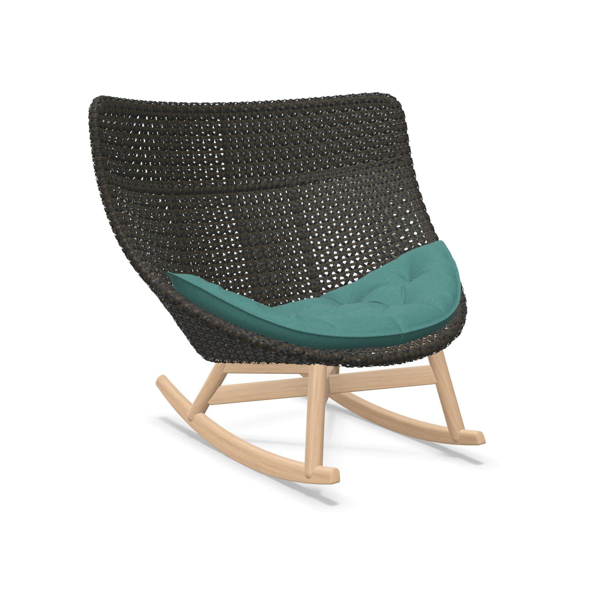 DEDON MBRACE Schaukelstuhl Teak Gestell - Geflecht Arabica