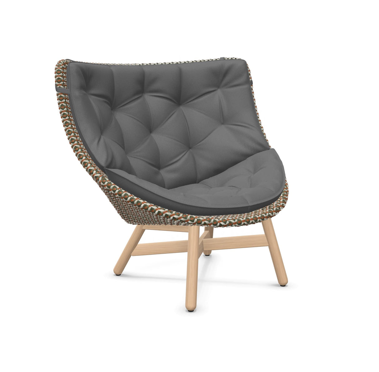 DEDON MBRACE Hochlehner Teak Gestell - Geflecht Chestnut