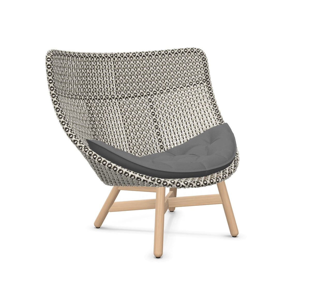 DEDON MBRACE Hochlehner Teak Gestell - Geflecht Pepper