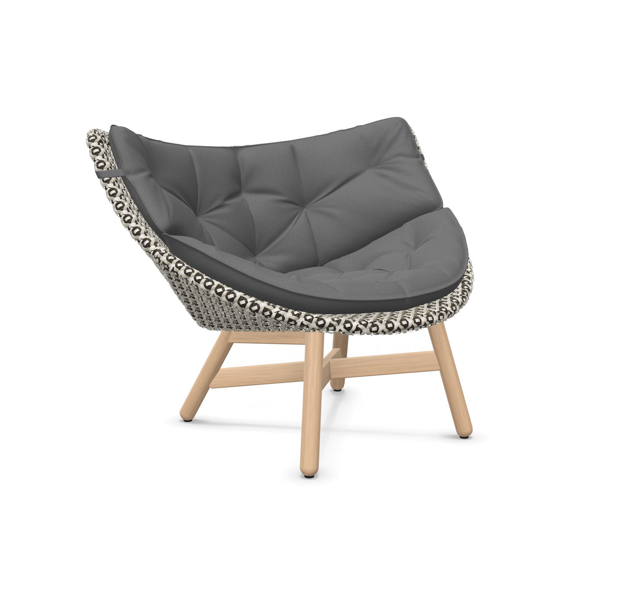 DEDON MBRACE Lounge Sessel Teak Gestell - Geflecht Pepper