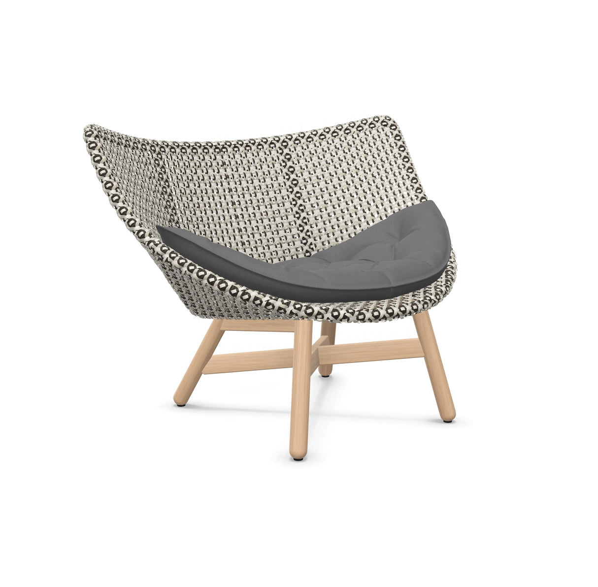 DEDON MBRACE Lounge Sessel Teak Gestell - Geflecht Pepper
