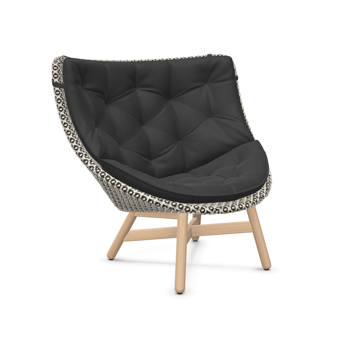 DEDON MBRACE Hochlehner Teak Gestell - Geflecht Pepper