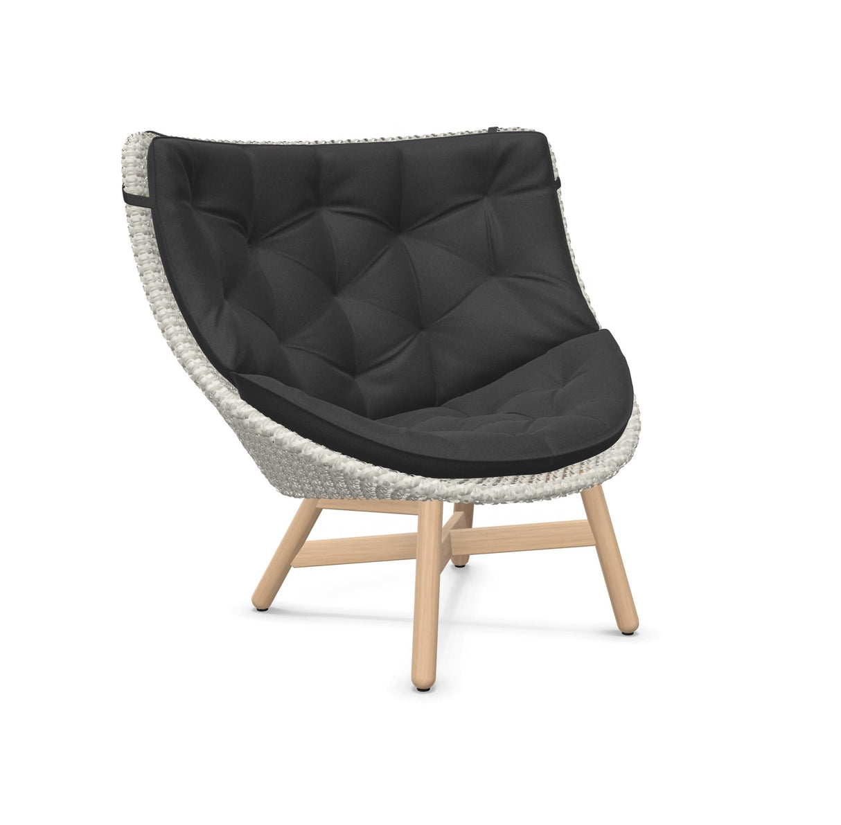 DEDON MBRACE Hochlehner Teak Gestell - Geflecht Sea Salt