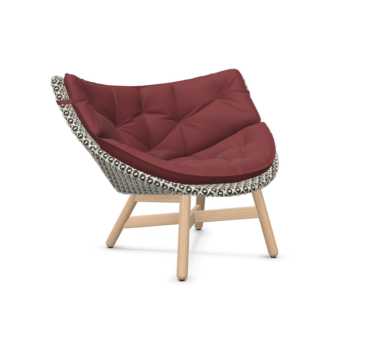 DEDON MBRACE Lounge Sessel Teak Gestell - Geflecht Pepper