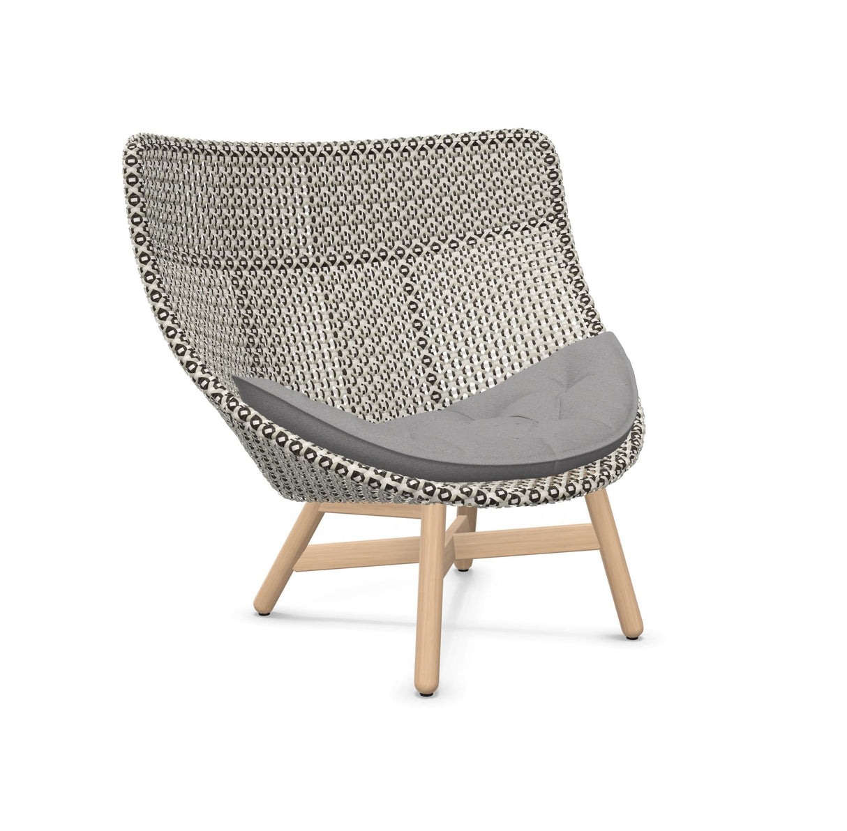 DEDON MBRACE Hochlehner Teak Gestell - Geflecht Pepper