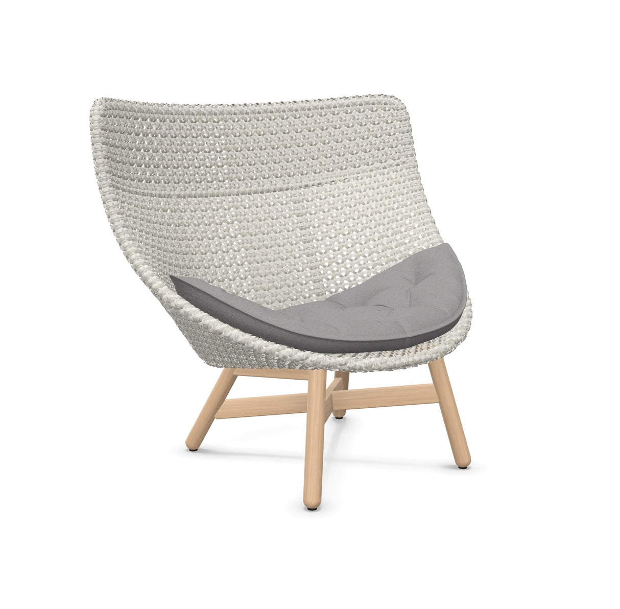 DEDON MBRACE Hochlehner Teak Gestell - Geflecht Sea Salt