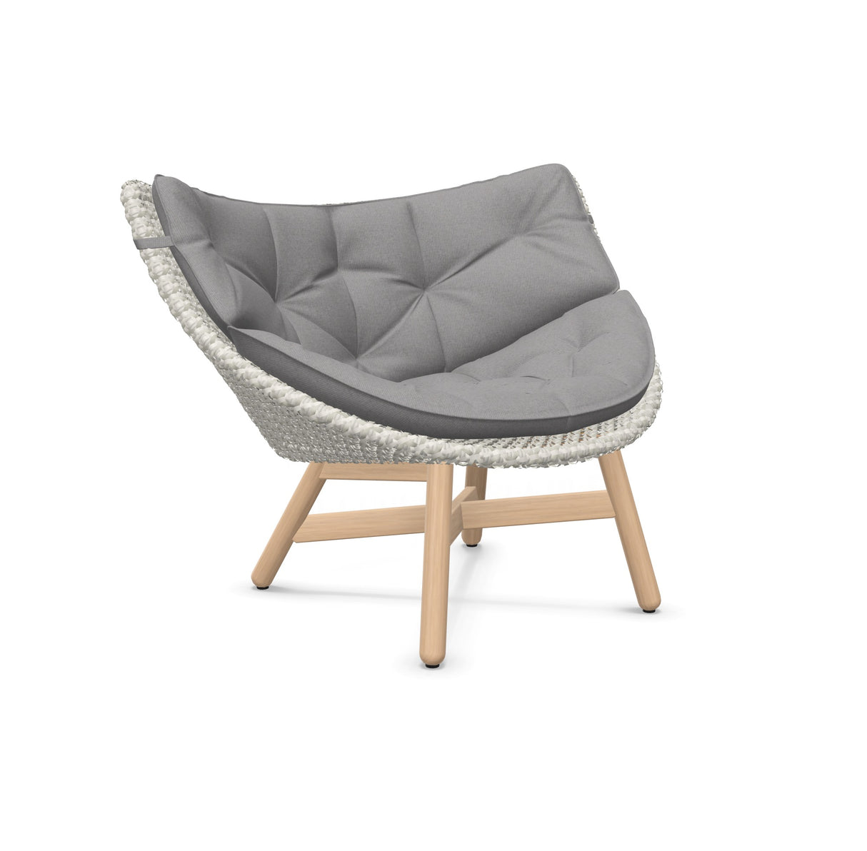 DEDON MBRACE Lounge Sessel Teak Gestell - Geflecht Sea Salt