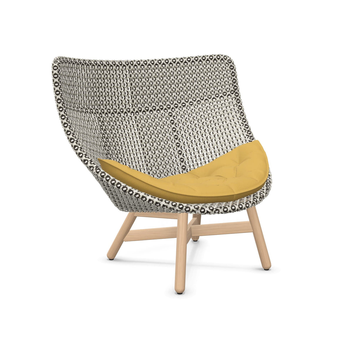 DEDON MBRACE Hochlehner Teak Gestell - Geflecht Pepper