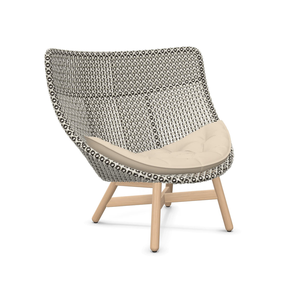 DEDON MBRACE Hochlehner Teak Gestell - Geflecht Pepper