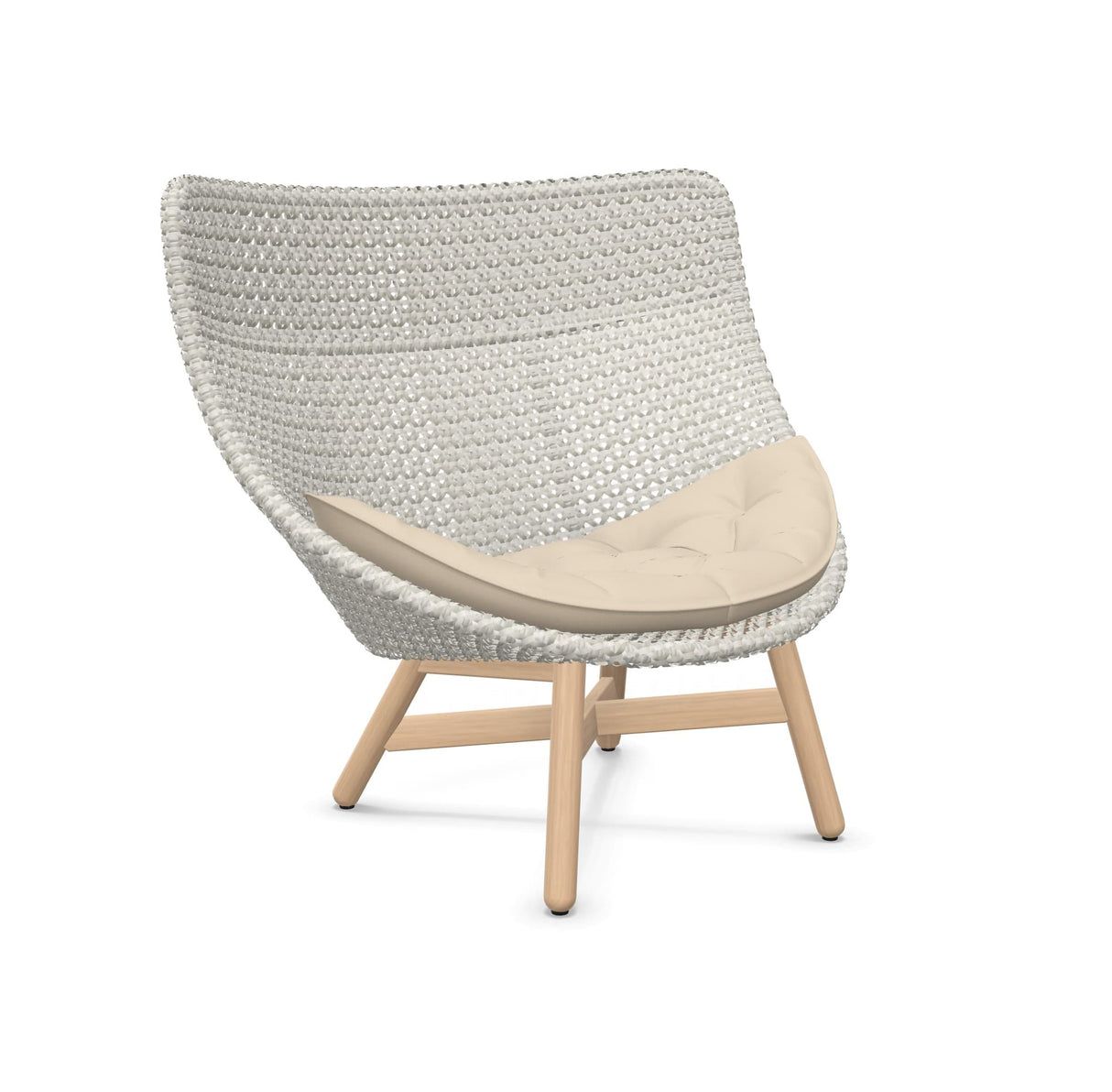 DEDON MBRACE Hochlehner Teak Gestell - Geflecht Sea Salt