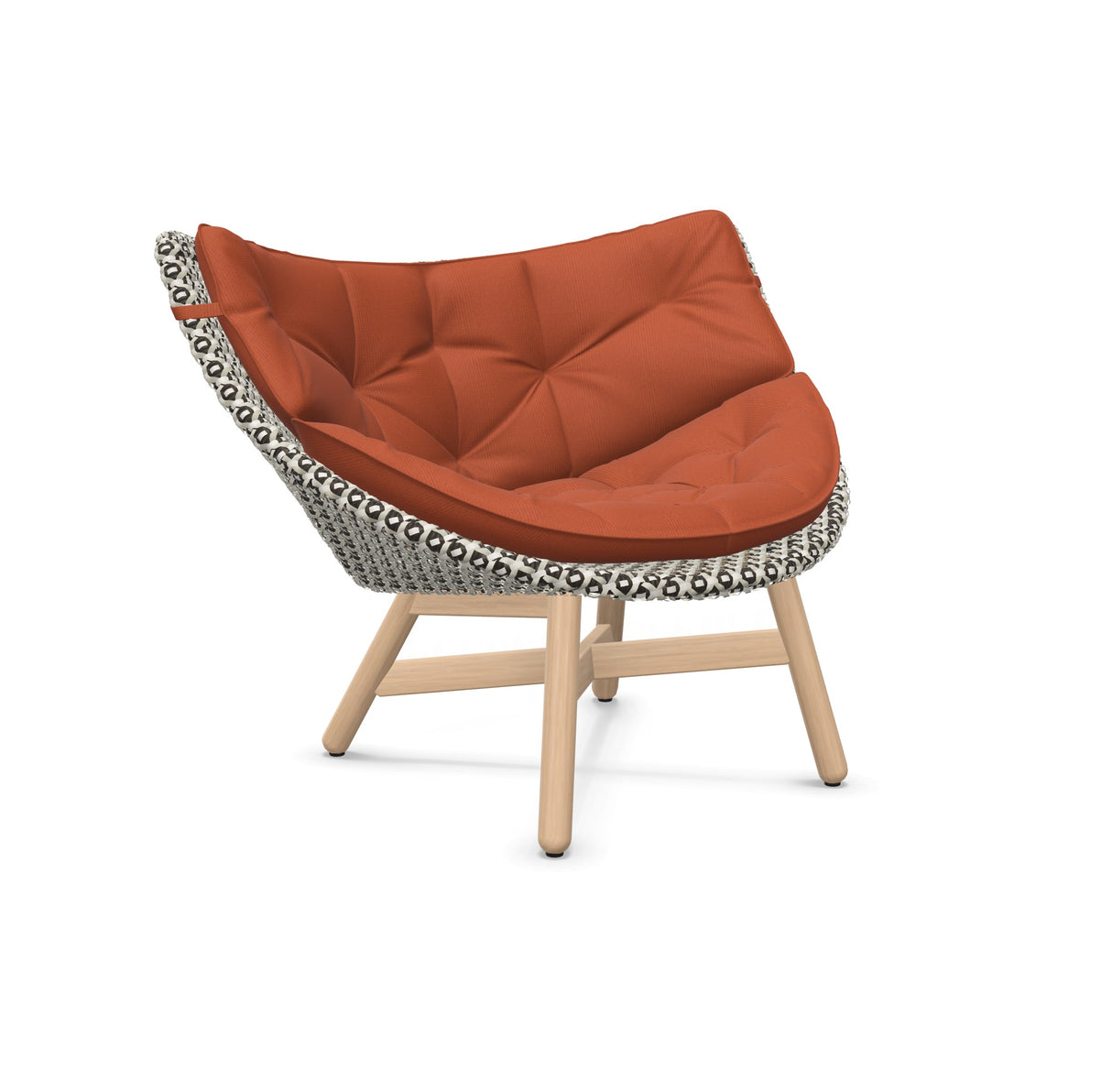 DEDON MBRACE Lounge Sessel Teak Gestell - Geflecht Pepper
