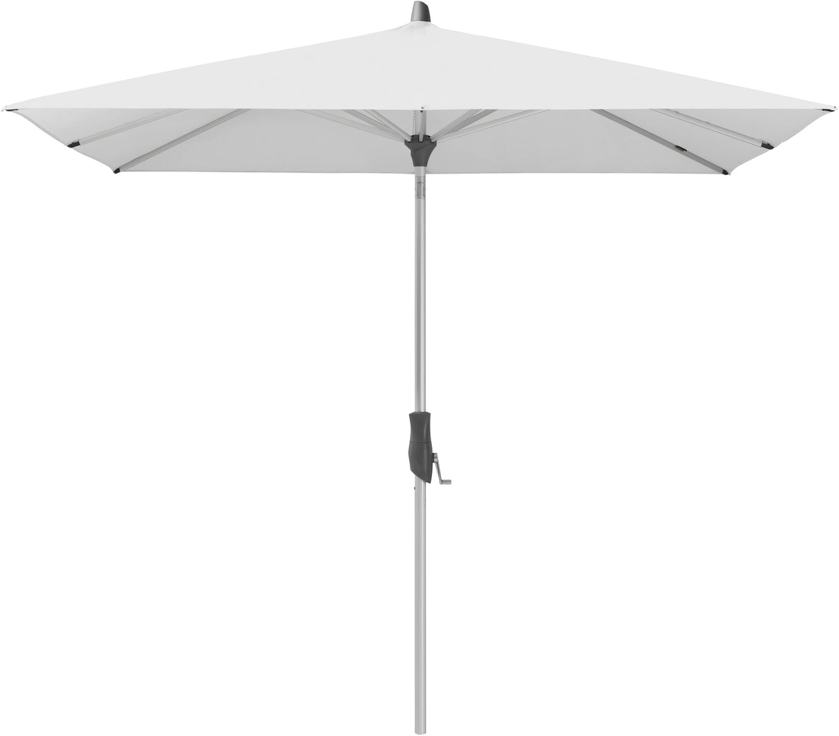 Glatz ALU-TWIST Sonnenschirm, Gestell Aluminium natureloxiert - quadratisch