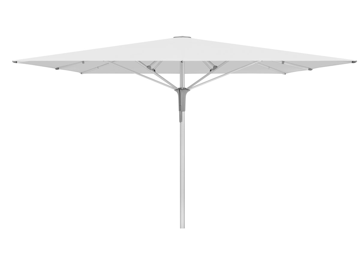 Glatz Gastronomieschirm - FORTELLO Pro, Gestell Aluminium natureloxiert, 350 x 350 cm / 400 x 400 cm / 400 x 300 cm,