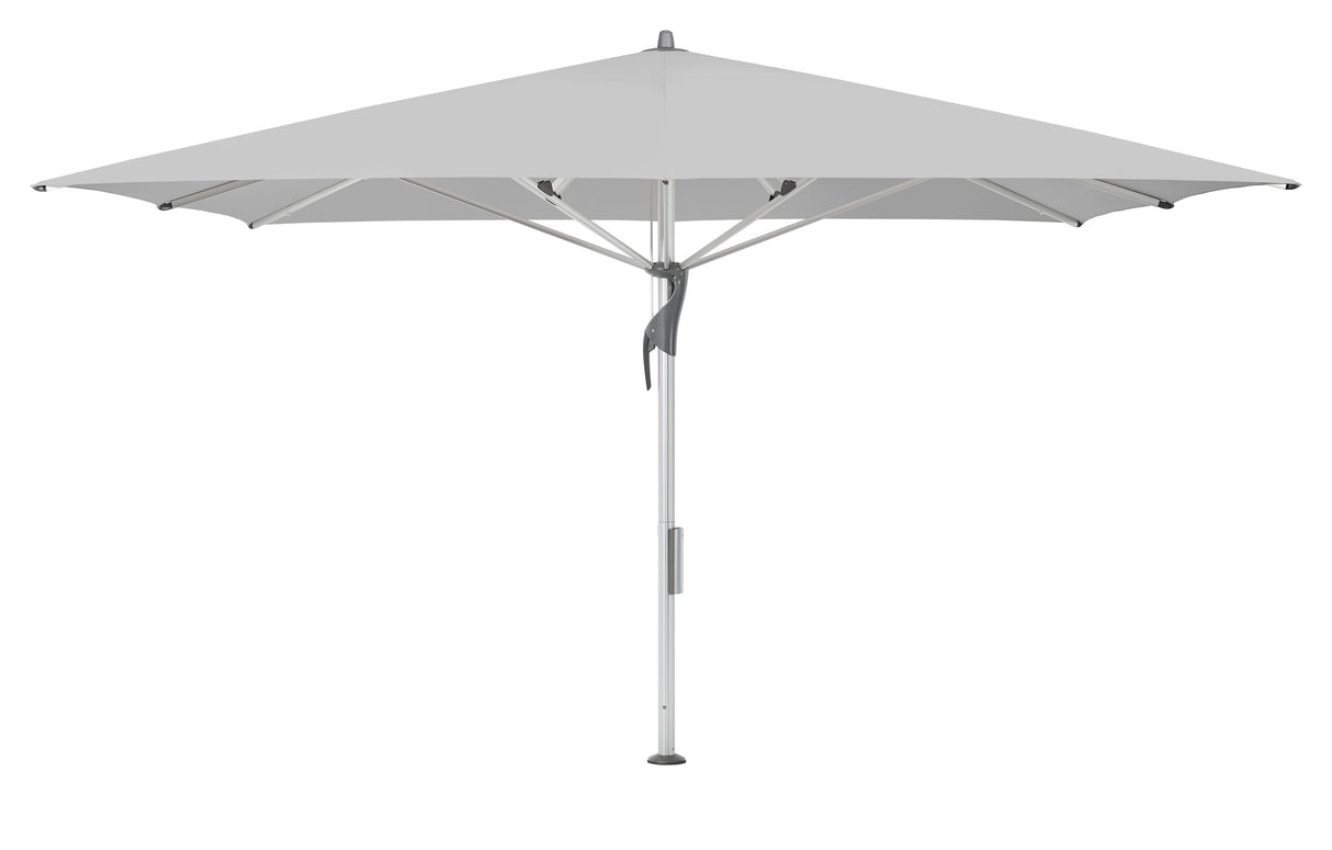 Glatz Gastronomieschirm - FORTELLO LED, Gestell Aluminium natureloxiert, 300 x 300 cm - 400 x 400 cm, quadratisch