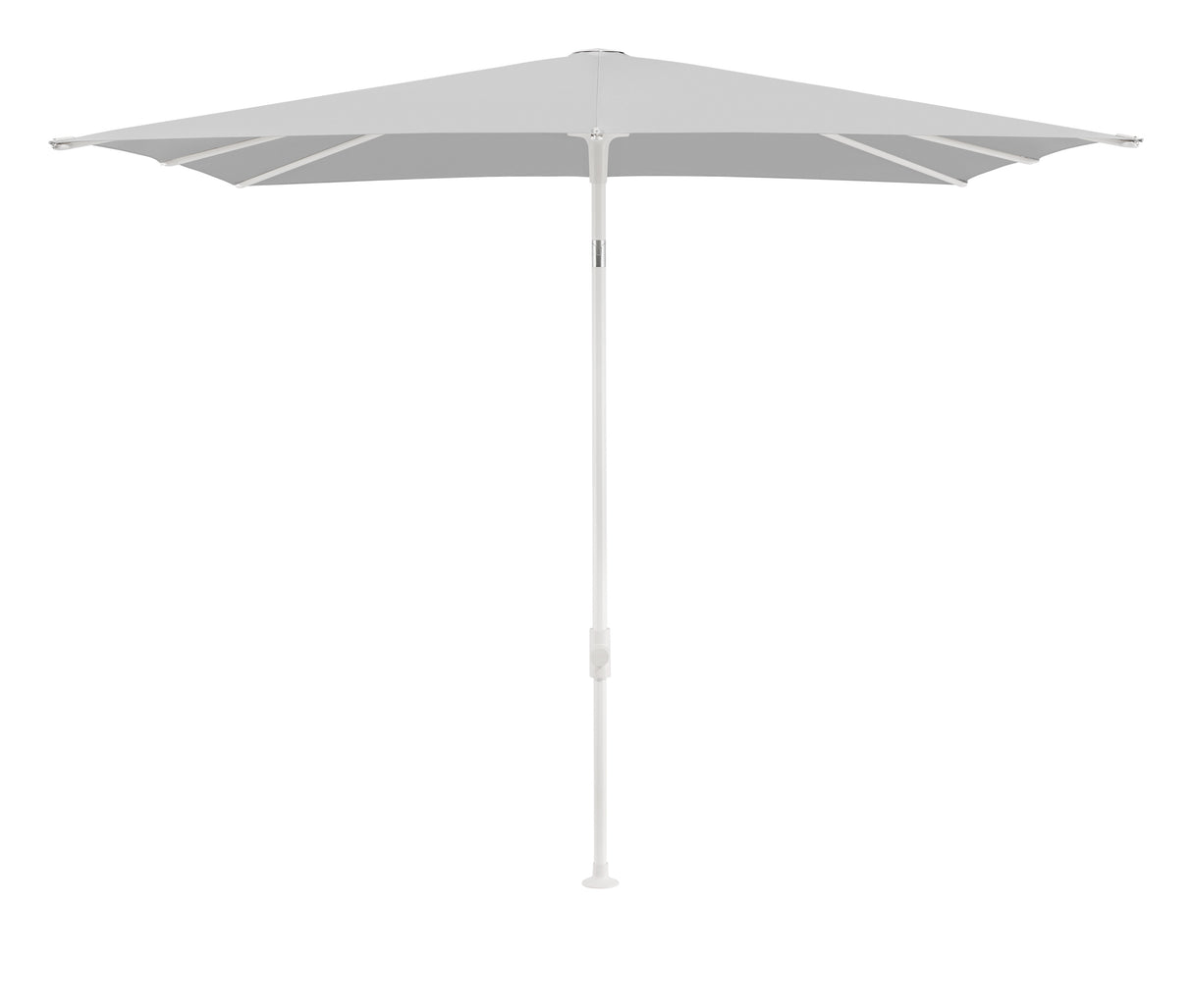 Glatz SMART Sonnenschirm matt weiß pulverbeschichtet - quadratisch