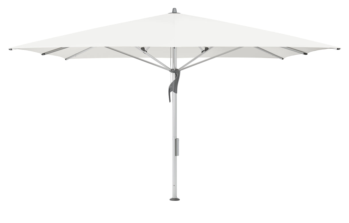 Glatz Gastronomieschirm - FORTELLO LED, Gestell Aluminium natureloxiert, 300 x 300 cm - 400 x 400 cm, quadratisch