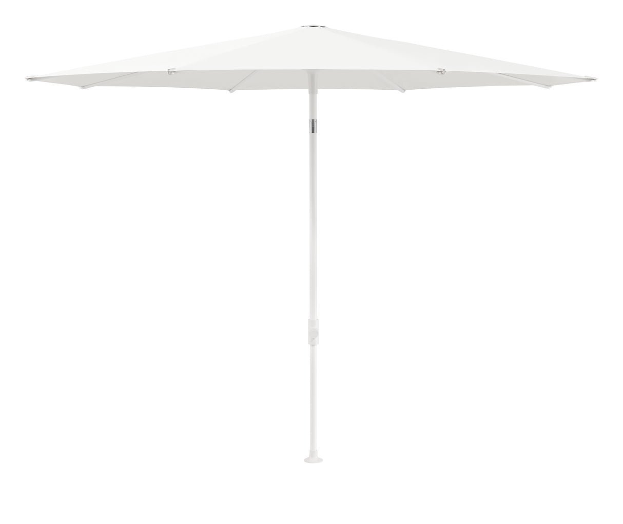 Glatz SMART Sonnenschirm matt weiss pulverbeschichtet - rund