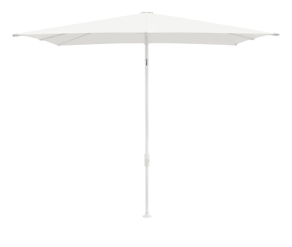 Glatz SMART Sonnenschirm matt weiß pulverbeschichtet - quadratisch