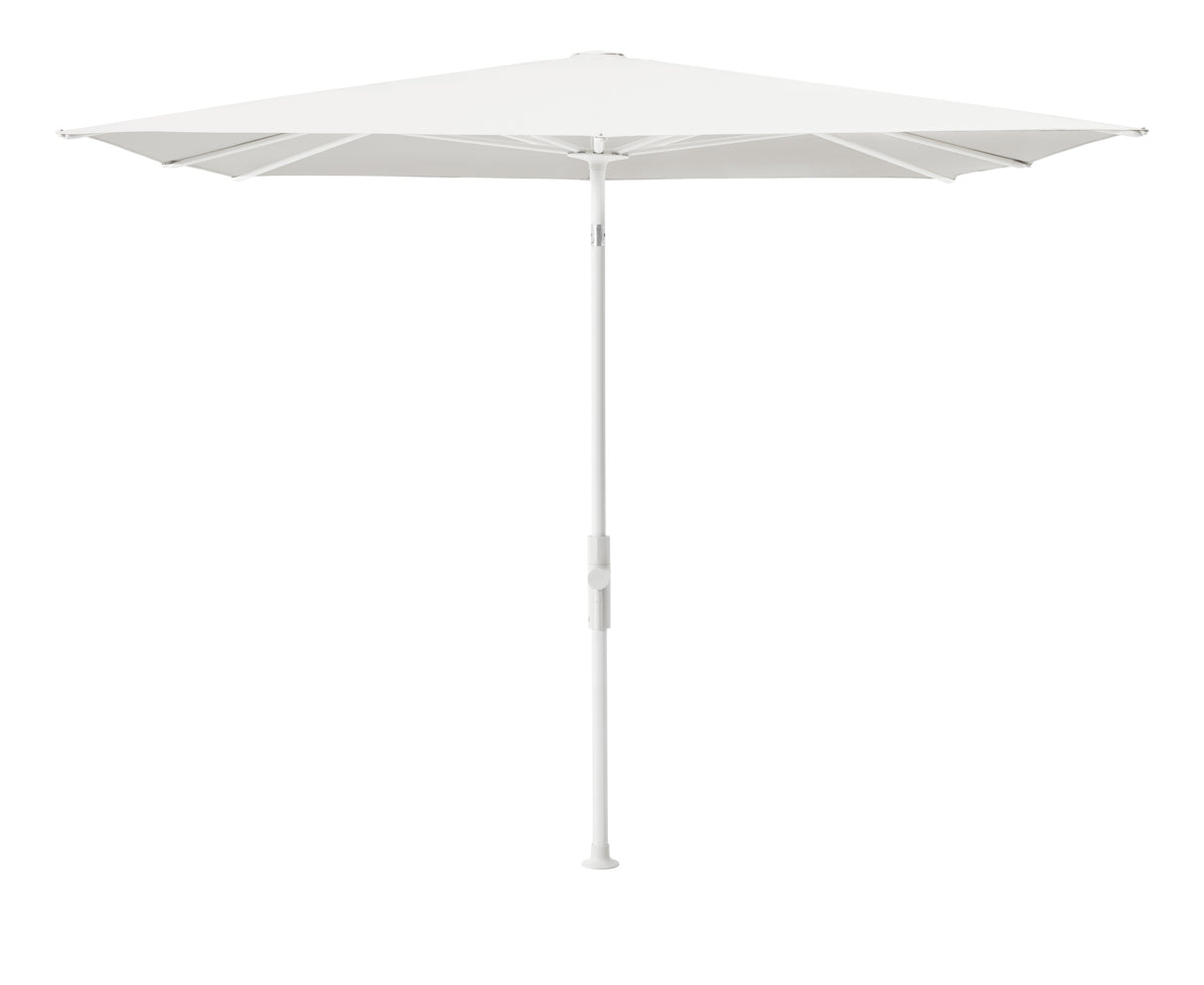 Glatz TWIST Sonnenschirm matt weiß pulverbeschichtet - quadratisch