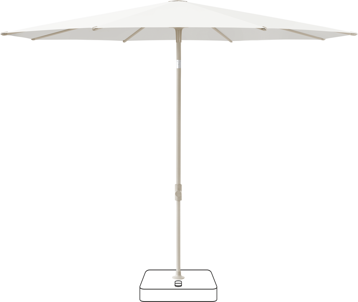 Glatz VITA Piana - Sonnenschirm - Gestell Aluminium, seidengrau oder anthrazit pulverbeschichtet, Ø 220, Ø 250 cm & Ø 300 cm