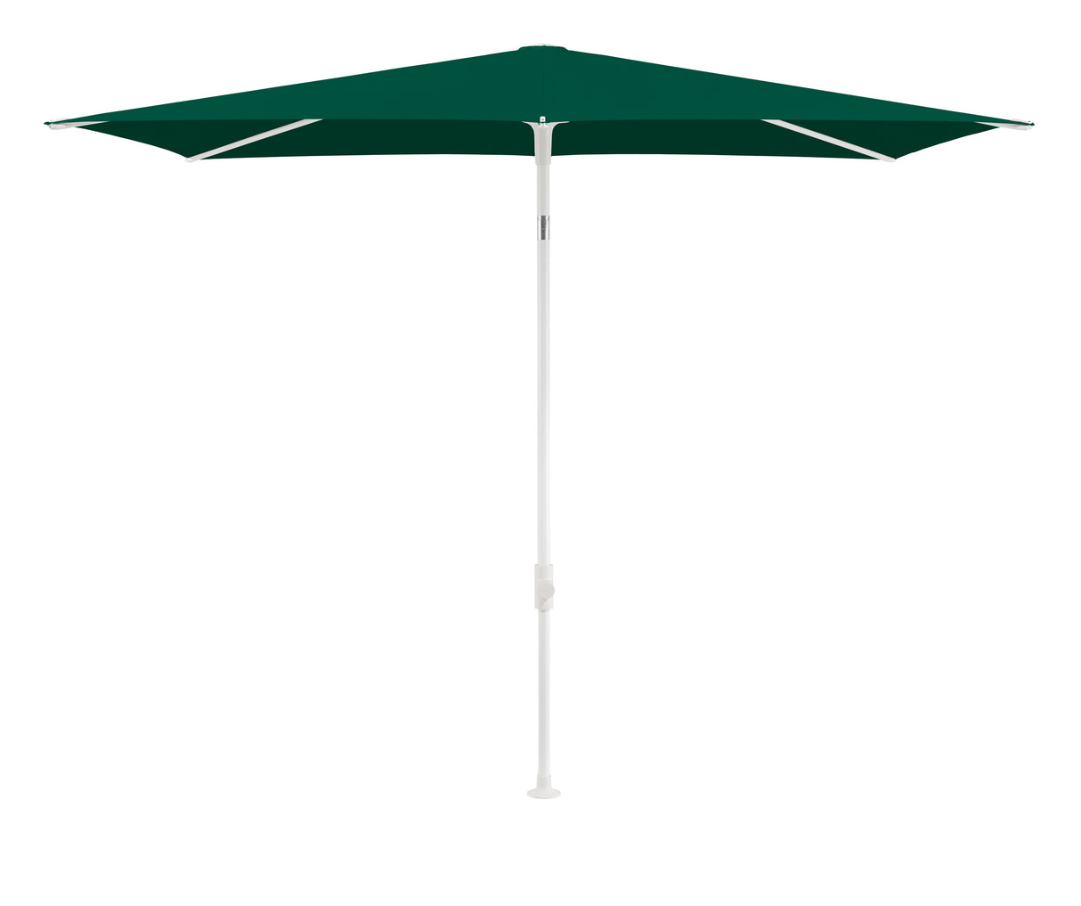 Glatz TWIST Sonnenschirm matt weiß pulverbeschichtet - rechteckig