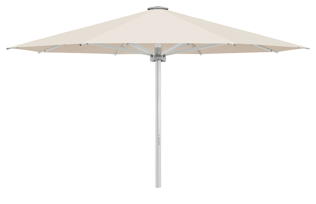 Glatz Großschirm - PALAZZO Style/E, Gestell Aluminium natureloxiert, mit Kurbel - rund