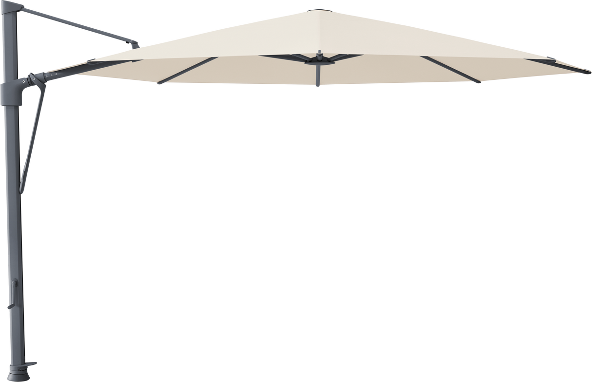 Glatz VITA Sfera Ampelschirm, Gestell Aluminium, seidengrau oder anthrazit pulverbeschichtet, Ø 375 cm