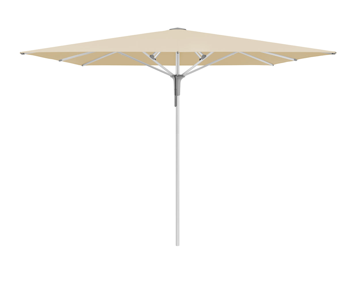 Glatz Gastronomieschirm - FORTINO Pro, Gestell Aluminium natureloxiert, 200 x 200 cm - 250 x 250 cm, rquadratisch