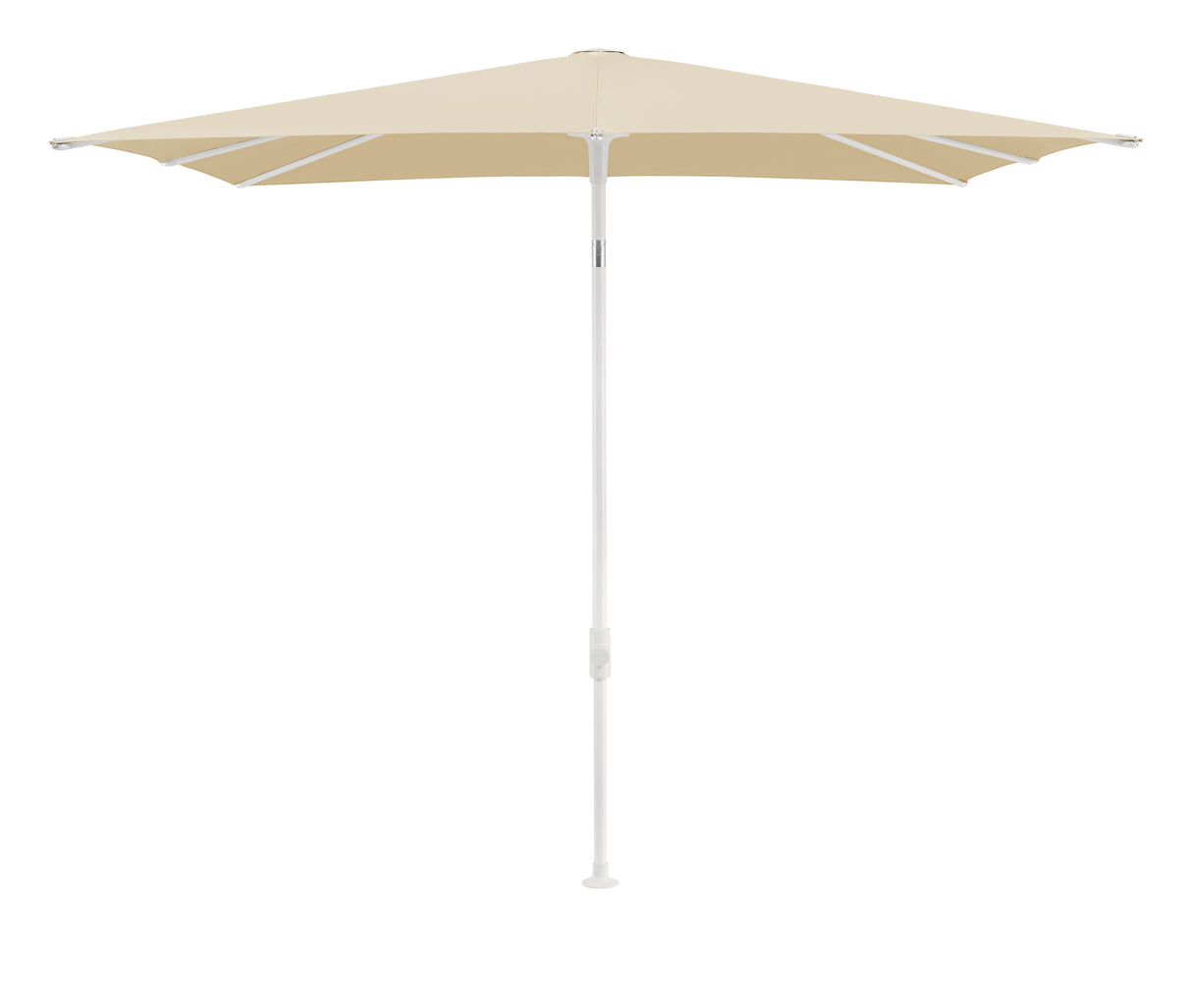 Glatz SMART Sonnenschirm matt weiß pulverbeschichtet - quadratisch