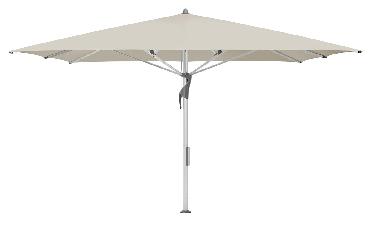 Glatz Gastronomieschirm - FORTELLO LED, Gestell Aluminium natureloxiert, 300 x 300 cm - 400 x 400 cm, quadratisch